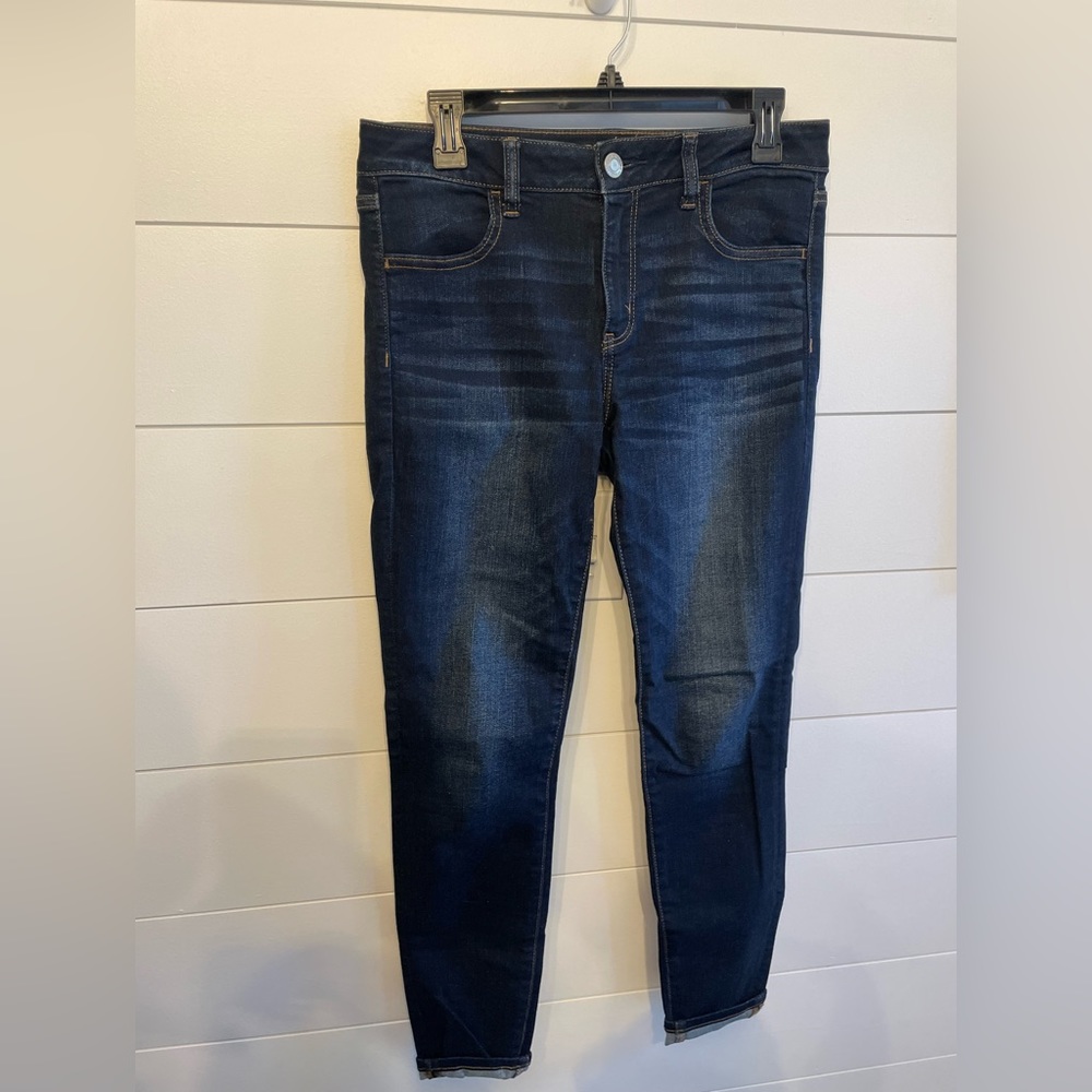 American eagle dark wash skinny jeans